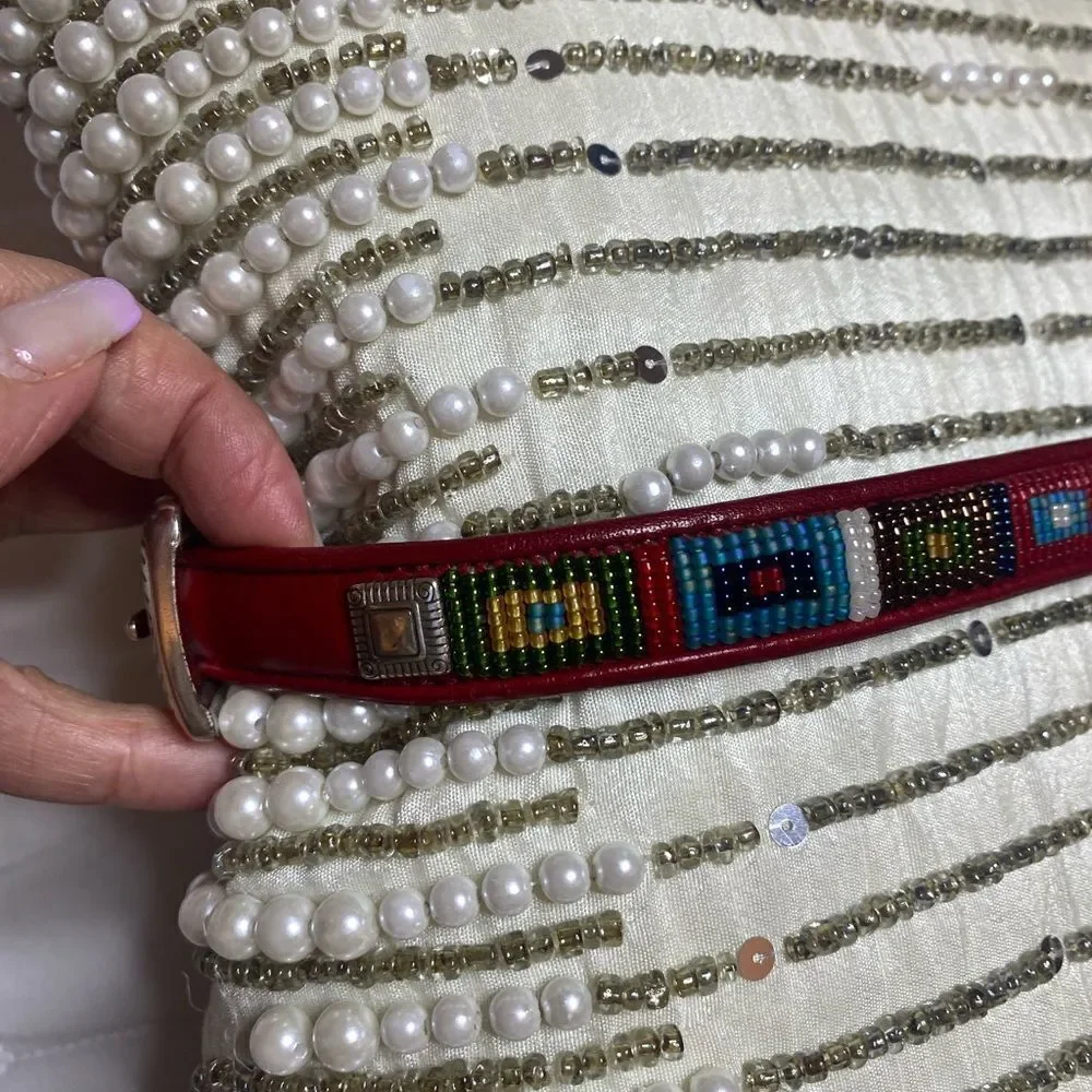 Brighton beaded belt, L 35 inch